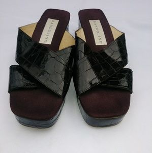 Bandolino Mock Croc Platform Sandals